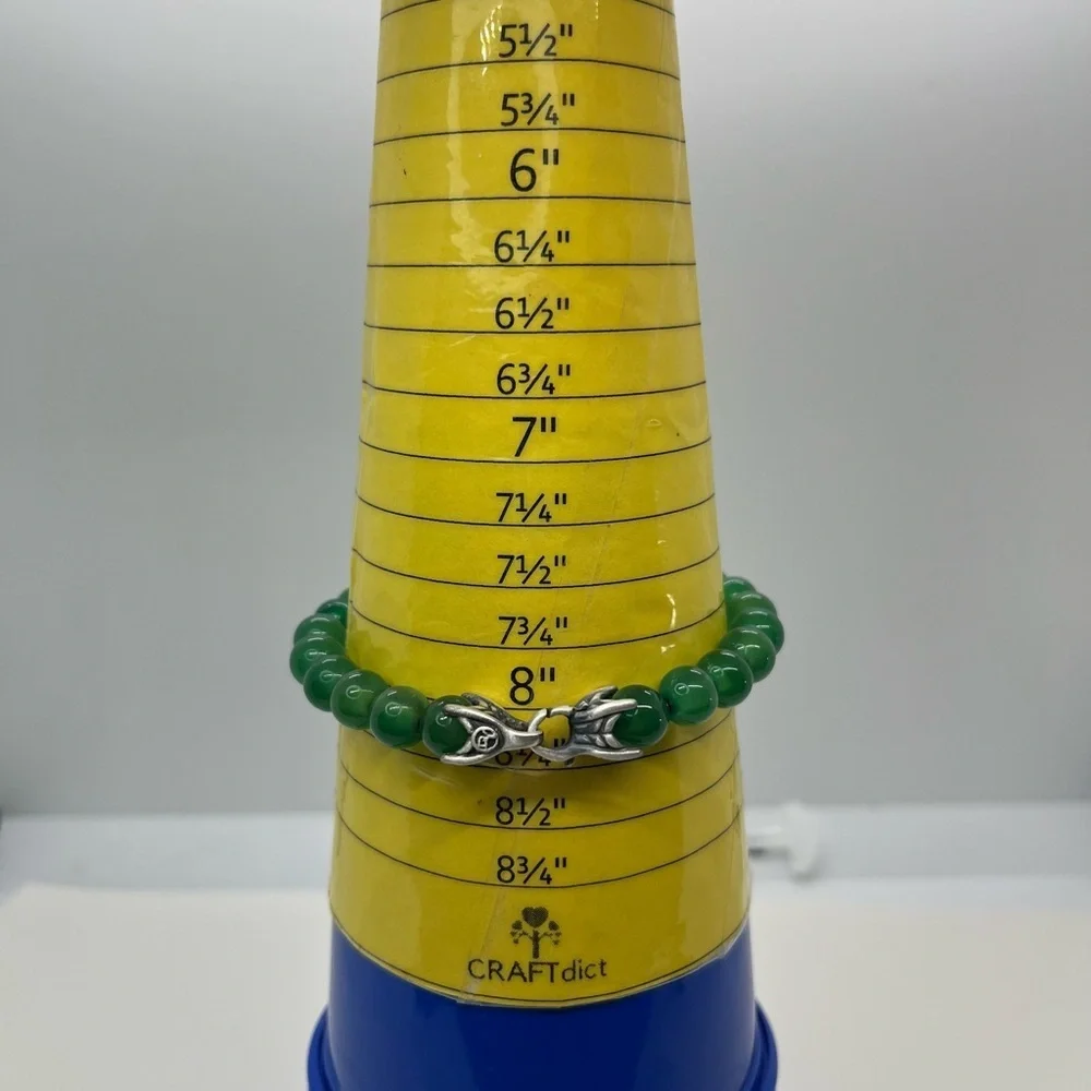 David Yurman Green Onyx Spiritual bead bracelet 8mm - Picture 4 of 5